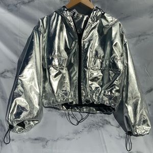 ASOS Silver Cropped Jacket